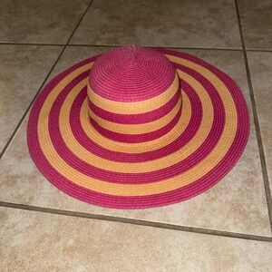 Stylish Vintage OG Striped Pink Orange Sun Hat